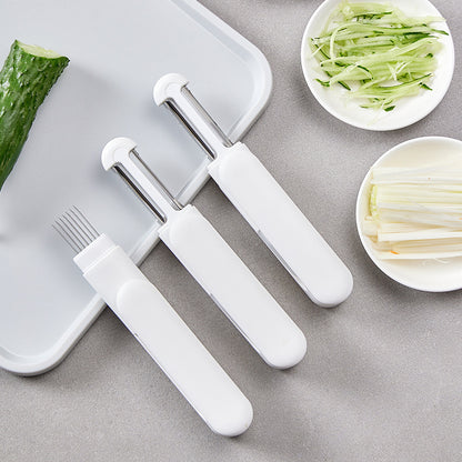 3 In 1 Multifunctional Paring Knife 360 Rotating Stainless Steel Peeler Kitchen dealsniper-net