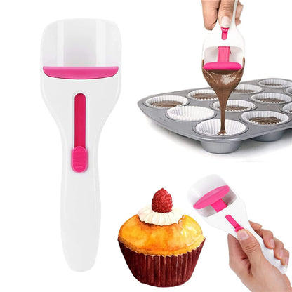 Cake Batter Scoop Can Push Labor-saving Cupcake Spoon Cake Batter Kitchen DealSniper.net