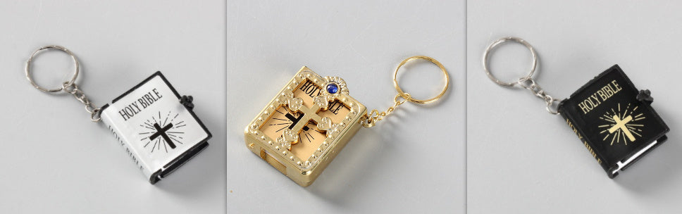 Mini HOLY Bible Keychain Religious Christian Jesus Keyring