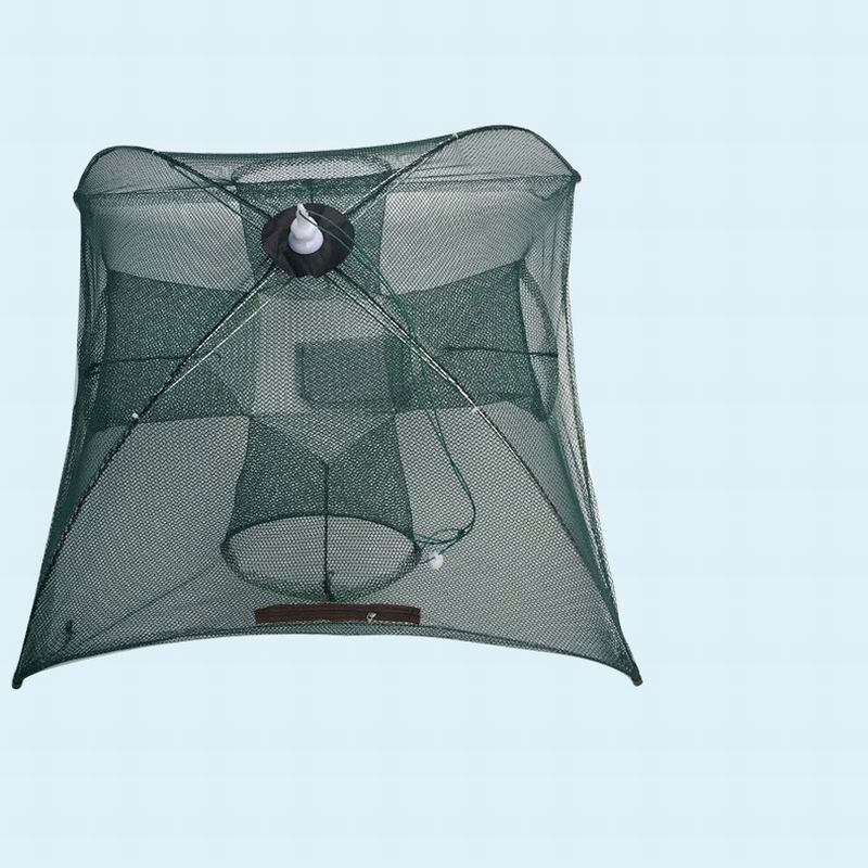 Strengthened 4-20 Holes Automatic Fishing Net Shrimp Cage Nylon Outdoor dealsniper-net 4 hole