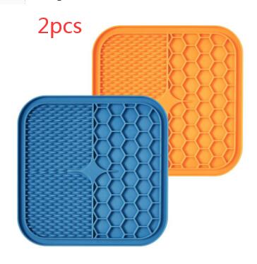 Suction Cup Licking Pad Anti-Choking Slow Food Basin Pets dealsniper-net SET1 S 2PCS