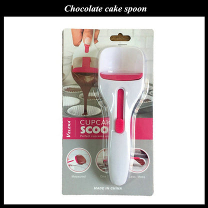 Cake Batter Scoop Can Push Labor-saving Cupcake Spoon Cake Batter Kitchen DealSniper.net Photo Color
