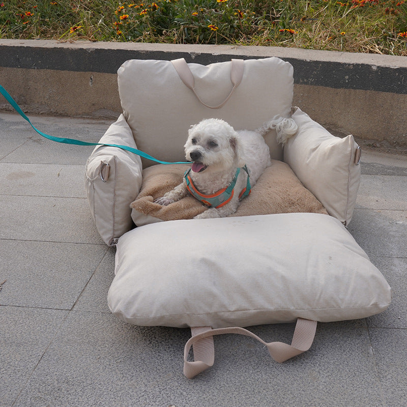 Linen Car Safety Seat Front Dog Bed Pets Gym From House