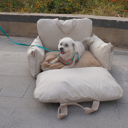 Linen Car Safety Seat Front Dog Bed Pets Gym From House