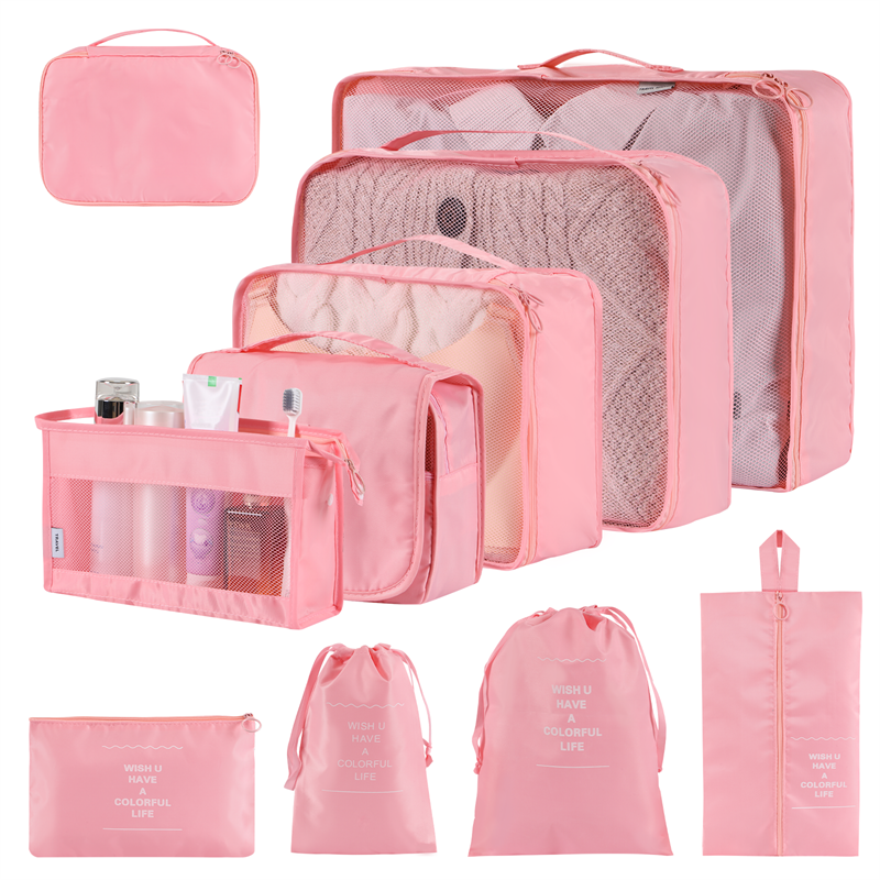 Home Fashion Simple Solid Color Storage Bag House dealsniper-net Pink 10Set