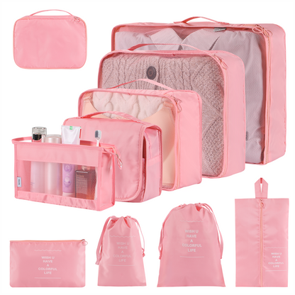 Home Fashion Simple Solid Color Storage Bag House dealsniper-net Pink 10Set