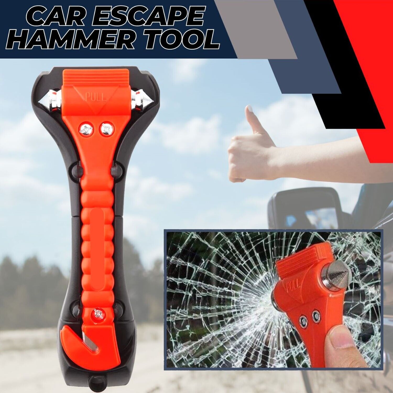 Emergency Escape Hammer Auto Car Window Glass Tool Breaker Seat Belt Cutter NEW Home dealsniper-net