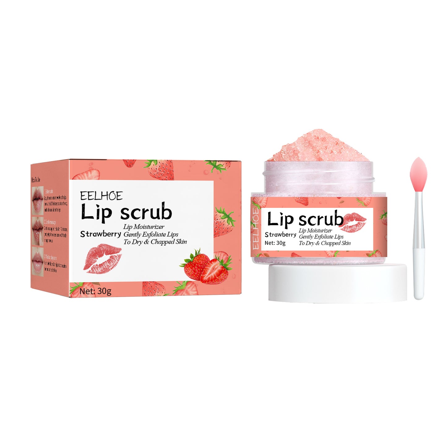 EELHOE Strawberry Lip Scrub Moisturize Lips