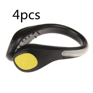 Flashing shoe clips outdoor warning lights