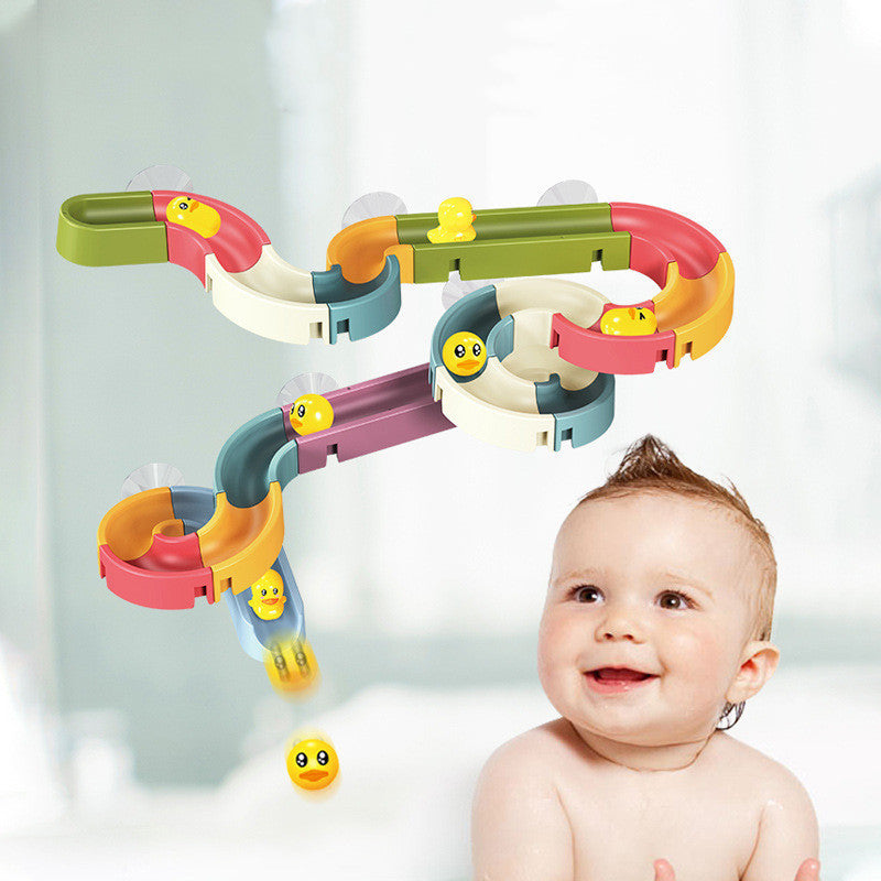 DIY Baby Bath Toys Wall Suction Cup Marble Race Run Kids dealsniper-net