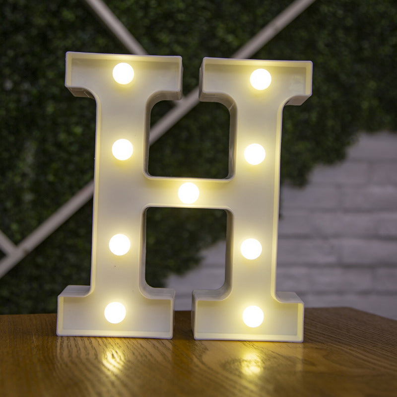 26 Letters White LED Night Light Marquee Sign Alphabet Lamp Home dealsniper-net H