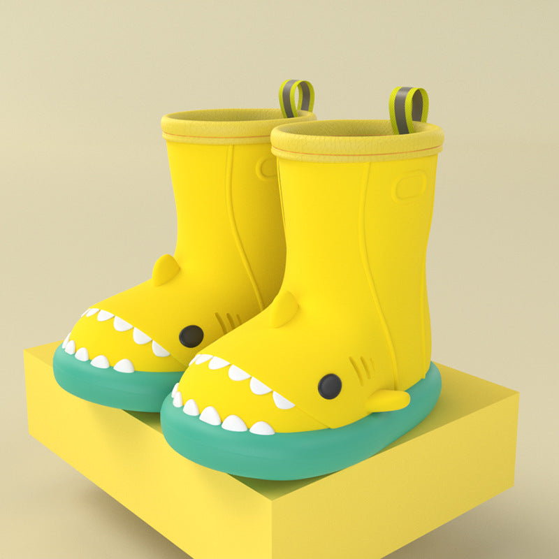 Shark Shoes Kids Rain Boots Kids dealsniper-net Green edge yellow Size140