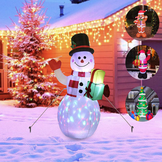 Christmas LED Lights Glowing Santa Tree Snowman Garden dealsniper-net