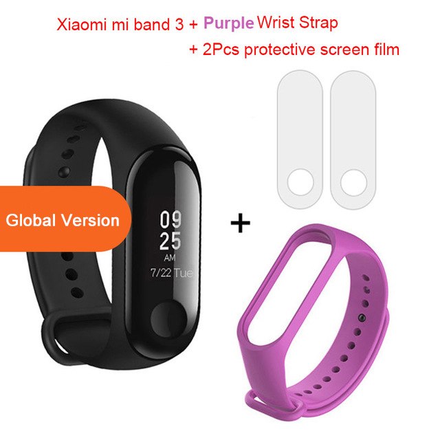 Global Version Xiaomi mi band 3 Fitness Tracker Smart Bracelet Jewelry Gym From House Add purple wrist strap