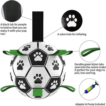 Interactive Dog Football Toy Soccer Ball Inflated Training Toy For Dogs