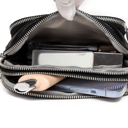 Trendy Fashion Multi-layer Leather Handbag Women Gym From House