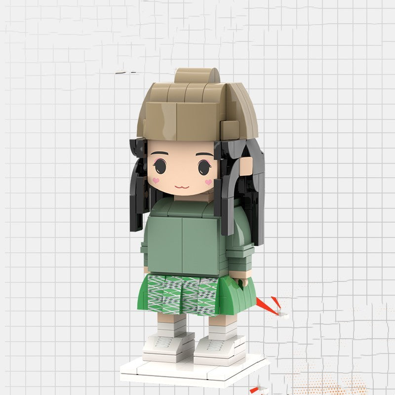 Portrait Building Blocks Puzzle Character Photo Kids DealSniper.net Standing Position No gift box