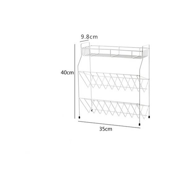 Tieyi three layer seasoning rack, kitchen supplies shelf Kitchen dealsniper-net White wire