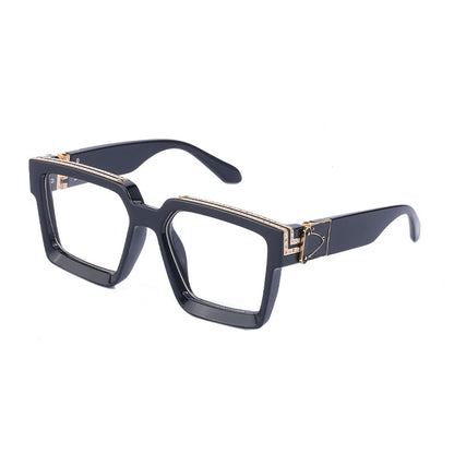 Diamond-Encrusted Large Square Frame Sunglasses For Women Women Gym From House C3