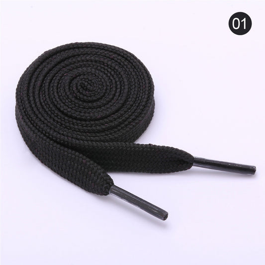 Double-layer casual sports shoelaces Sports dealsniper-net Black 1M 1pc