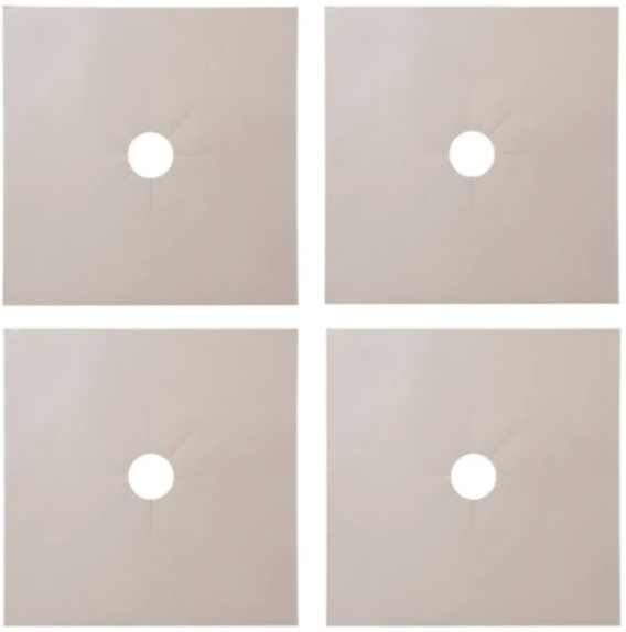 Gas Stove Protective Pad Kitchen DealSniper.net Beige 4pcs 27x27cm