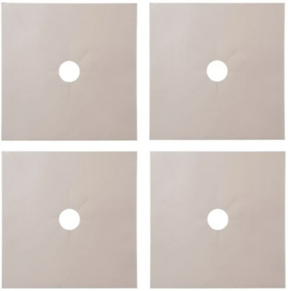 Gas Stove Protective Pad Kitchen DealSniper.net Beige 4pcs 27x27cm