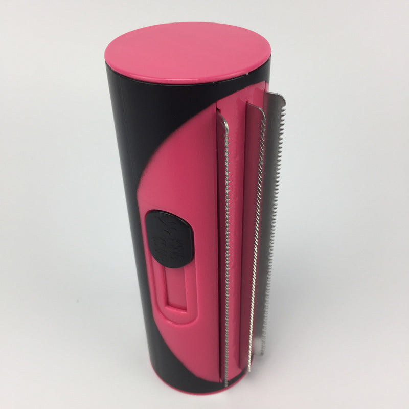Pet Dog Hair Comb Lint Roller Dog Cat Puppy Cleaning Brush Pets dealsniper-net Opp installation Pink