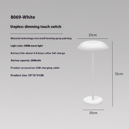 Dimming Touch Atmosphere Charging Lamp Decorative Ornaments Home Decor Gym From House 2600mAh White