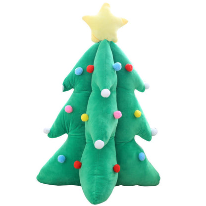 Plush Glowing Music Christmas Tree Pillow Holidays dealsniper-net Picture color 33cm