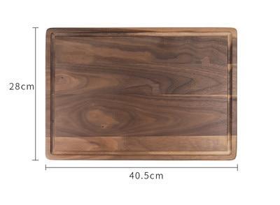 Black Walnut Wood Cutting Board Creative Whole Tray Fruit Kitchen dealsniper-net Rectangula L