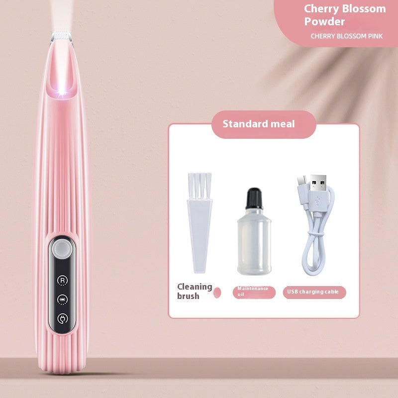 Pets Efficient LED Shaving Cat Dog Foot Hair Electric Clipper Pets dealsniper-net F2 Pink Without Oil Bottle