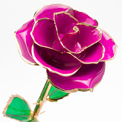 24K Gold-plated Rose Flower With A Gift Box Valentine's Day Gift