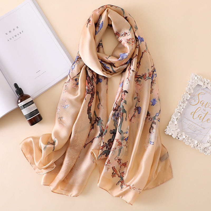 Summer Sunscreen Shawl Scarf Scarf Scarf Women DealSniper.net Khaki
