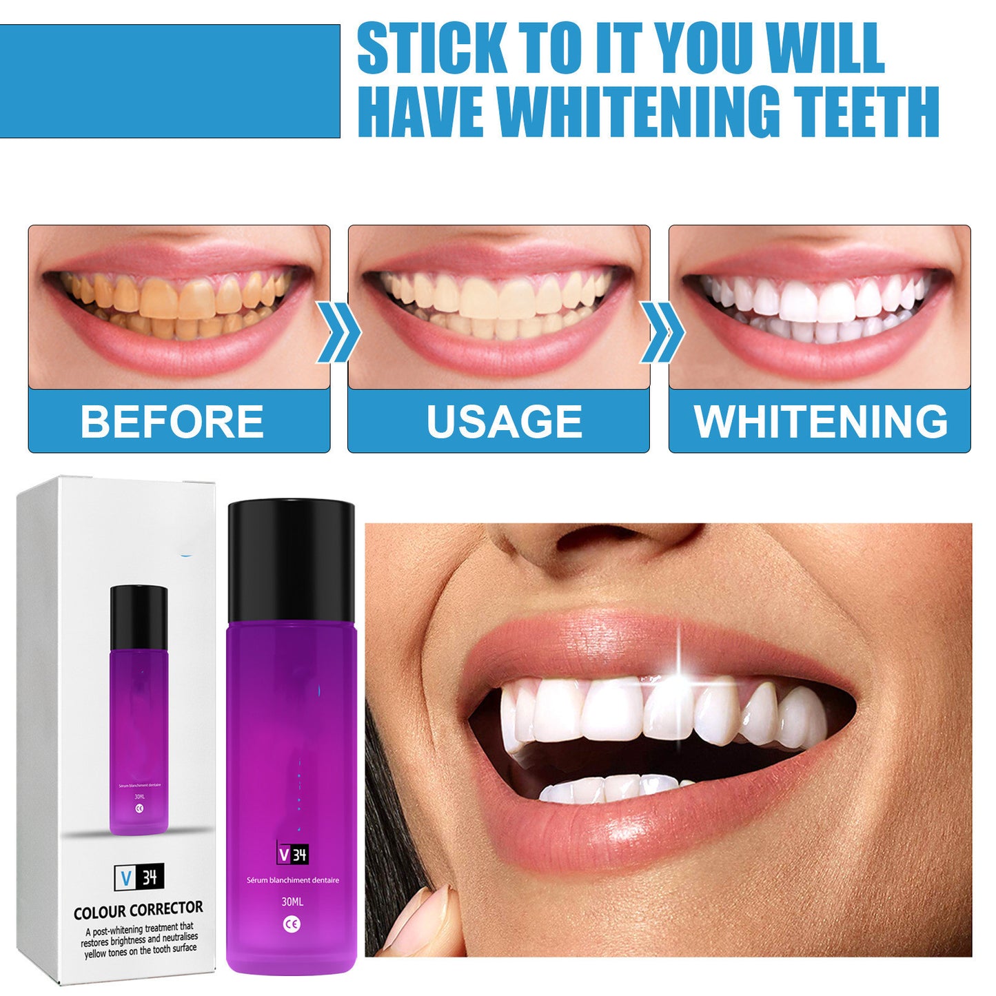 Teeth Whitening Liquid Toothpaste Tooth Stain Removal Oral Care Beauty dealsniper-net