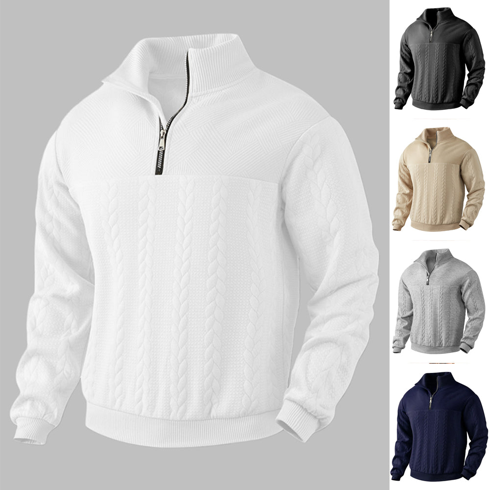 Men's Jacquard Fall Winter Long-sleeved Warm Pullover Men Gym From House