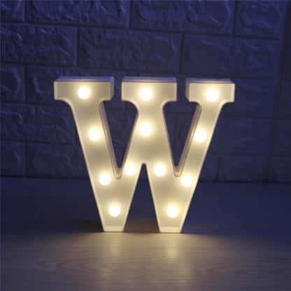 26 Letters White LED Night Light Marquee Sign Alphabet Lamp