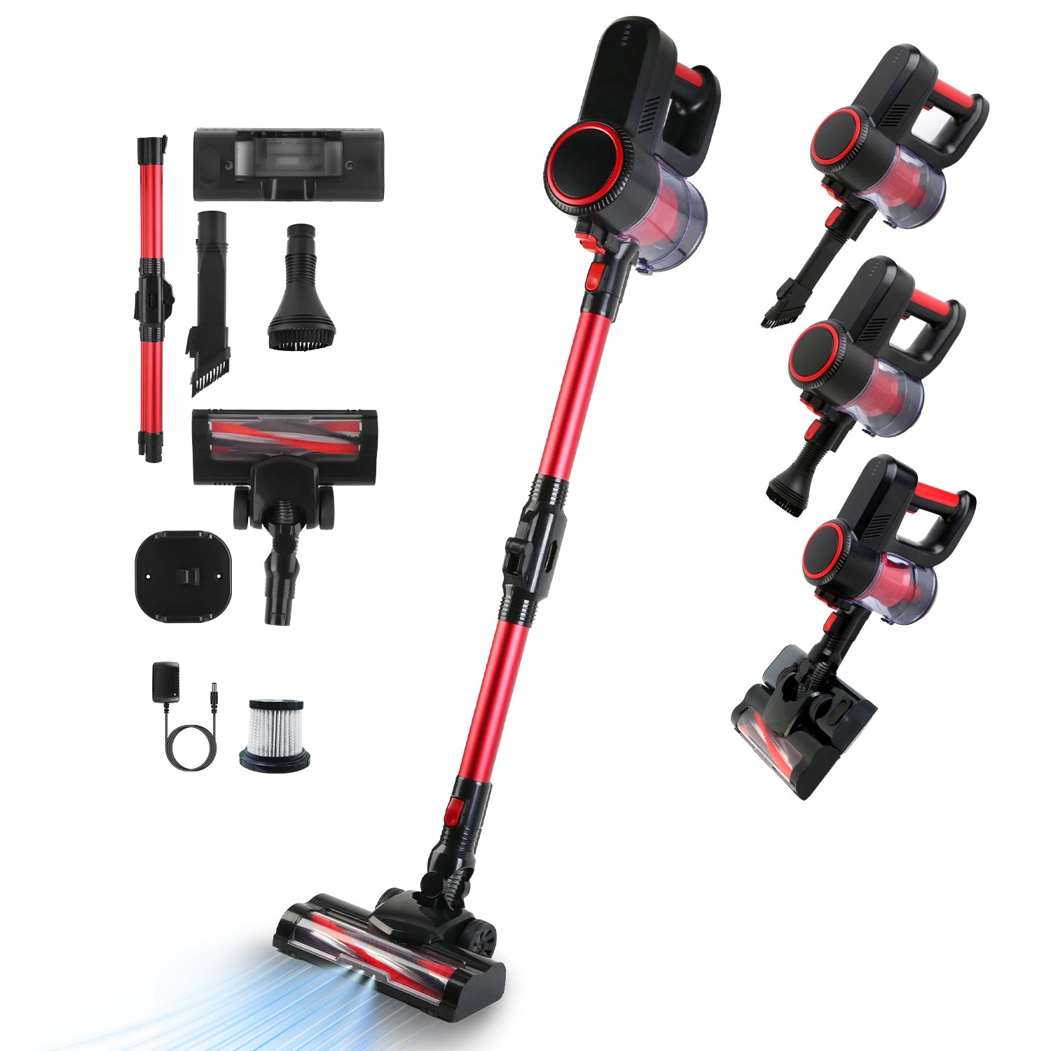 Cordless Vacuum Cleaner Lightweight Handheld Vacuum House Gym From House Red