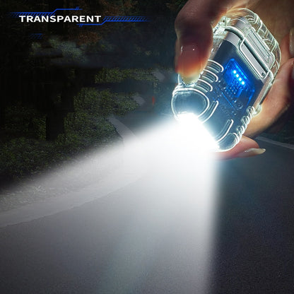 Transparent Shell Double Arc Lighter Waterproof And Windproof Gadgets dealsniper-net