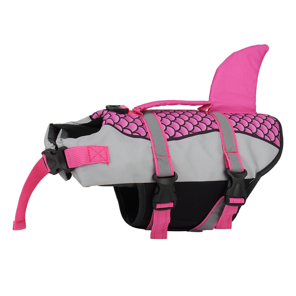 Swim Pet Dog Life Jacket Vest Clothes Life Vest Collar Harness Pets dealsniper-net Rose Red 2XL