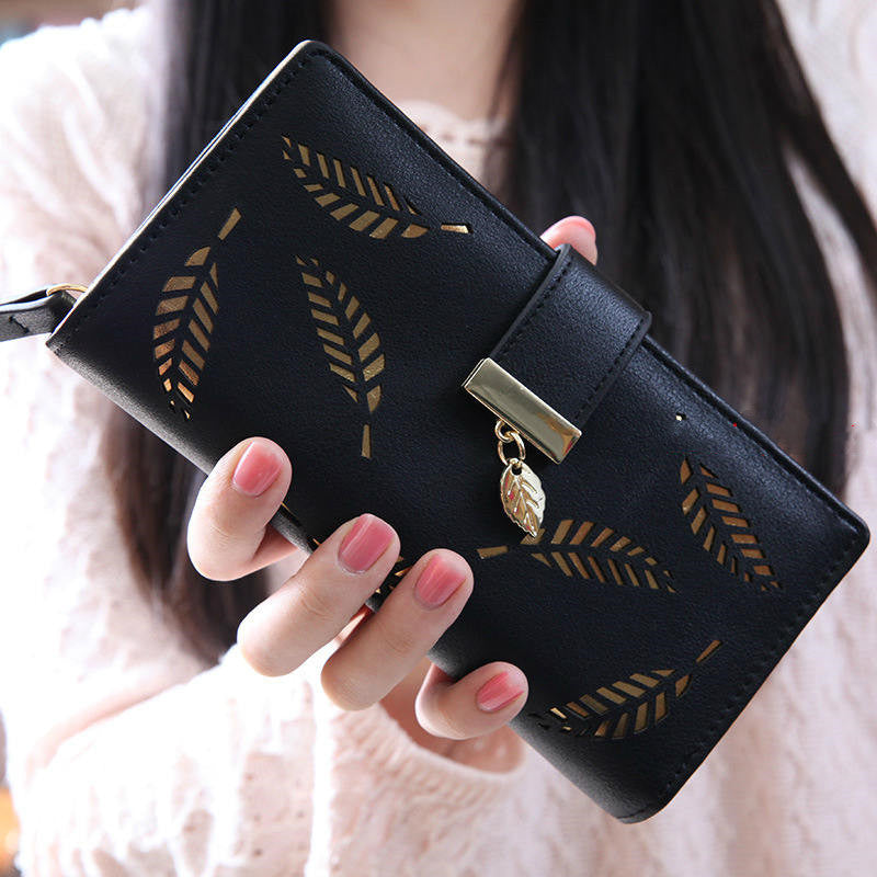 Women Long Wallet Fashion Handbag Wallet Money Bag Women dealsniper-net Black