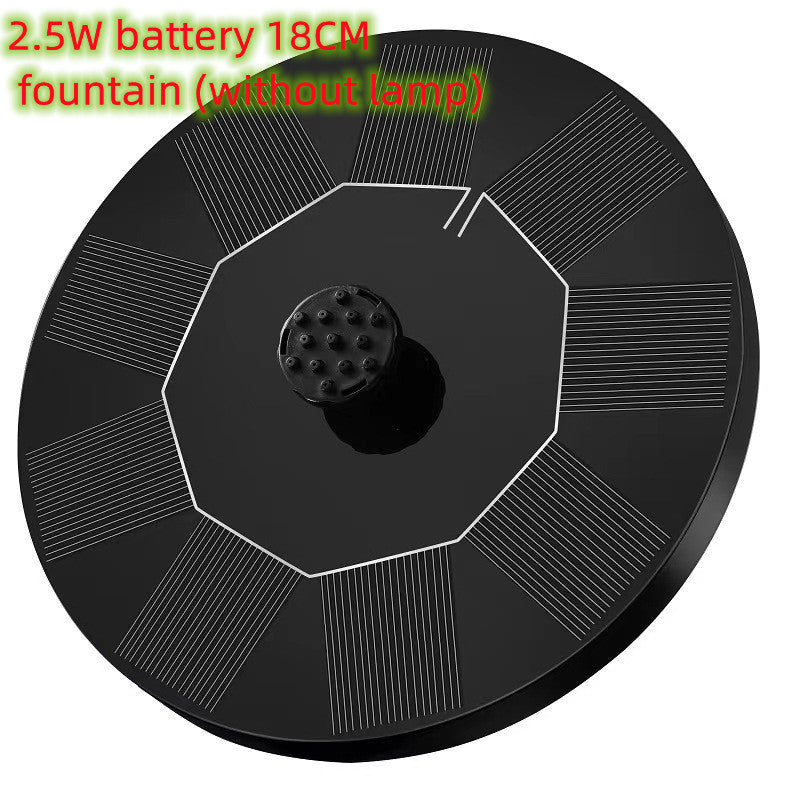 Solar Fountain Water Outdoor Garden Circular Floating Water Landscape Garden dealsniper-net Black Battery 18CM fountain