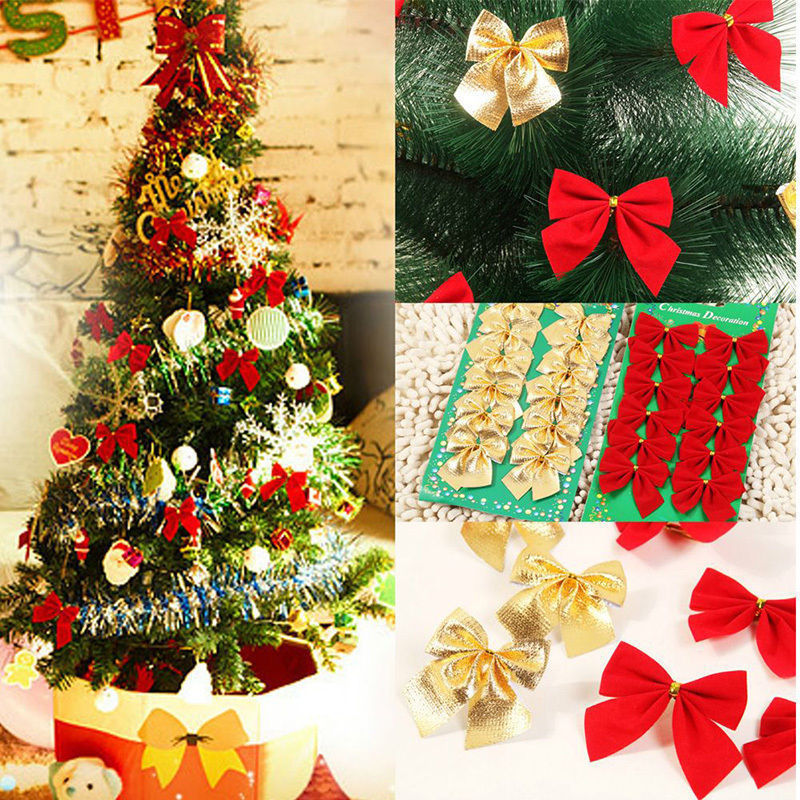 Christmas Tree Ornaments Christmas Decoration Bow Holidays dealsniper-net