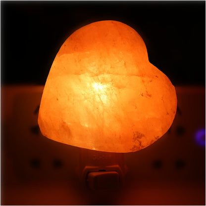 Crystal Salt Lamp Night Light Home dealsniper-net Heart AU