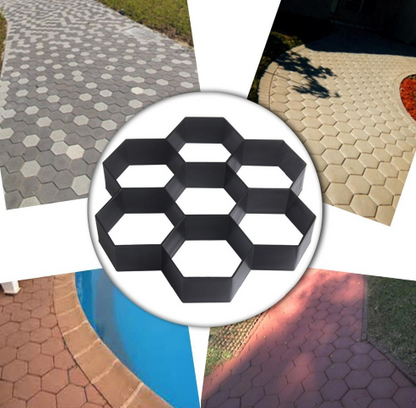Ultralight diy garden paving mould hexagonal fancy mould Garden dealsniper-net