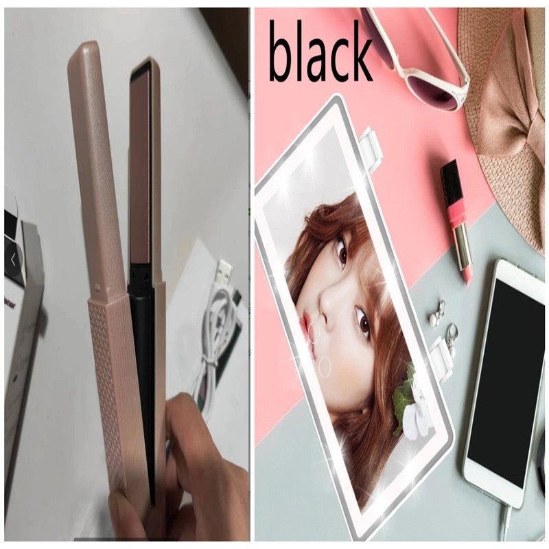 Hair Straightener Cordless Usb Hair Straightener Beauty dealsniper-net Pink set1 USB 1PC