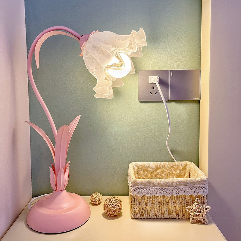 Bedside Flower Minimalist Creative Desk Lamp Home Decor Gym From House