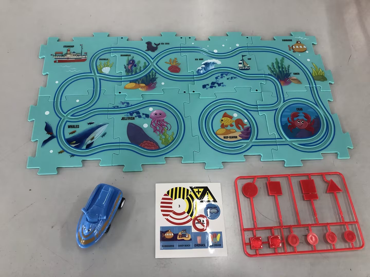 Children Puzzle Electric Railroad Speeder DIY Assembly