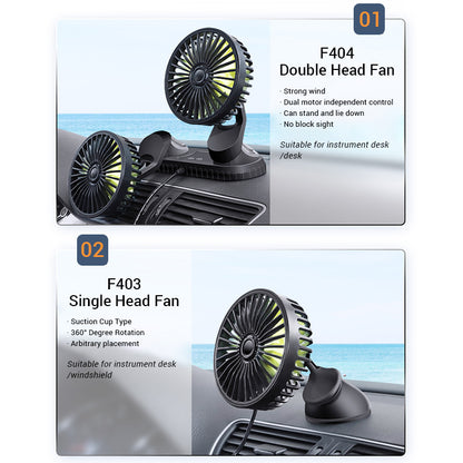 12V-24V USB Car Fan For Dashboard Air Circulation Vehicle DealSniper.net