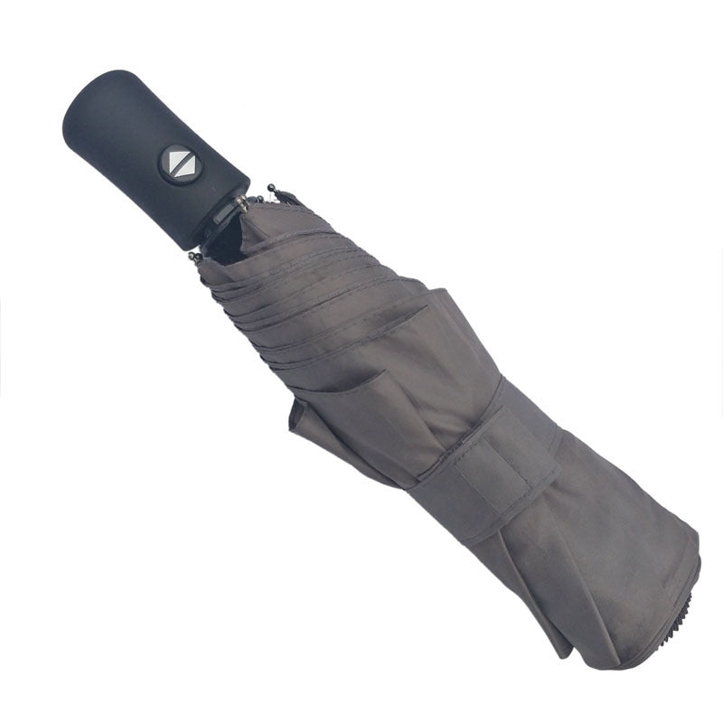 Fully automatic triple folding golf super windproof umbrella Outdoor DealSniper.net Grey