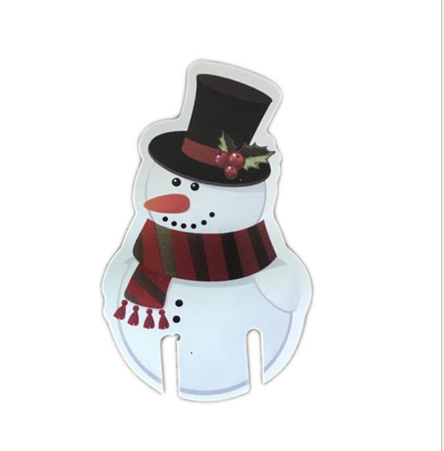 10PcsLot Paper Red Christmas Hat Wine Champagne Tipple Cup